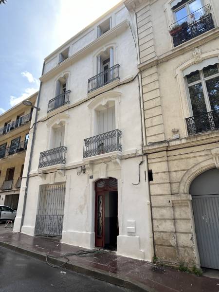 Enduit monocouche à la Chaux au centre ville de Montpellier